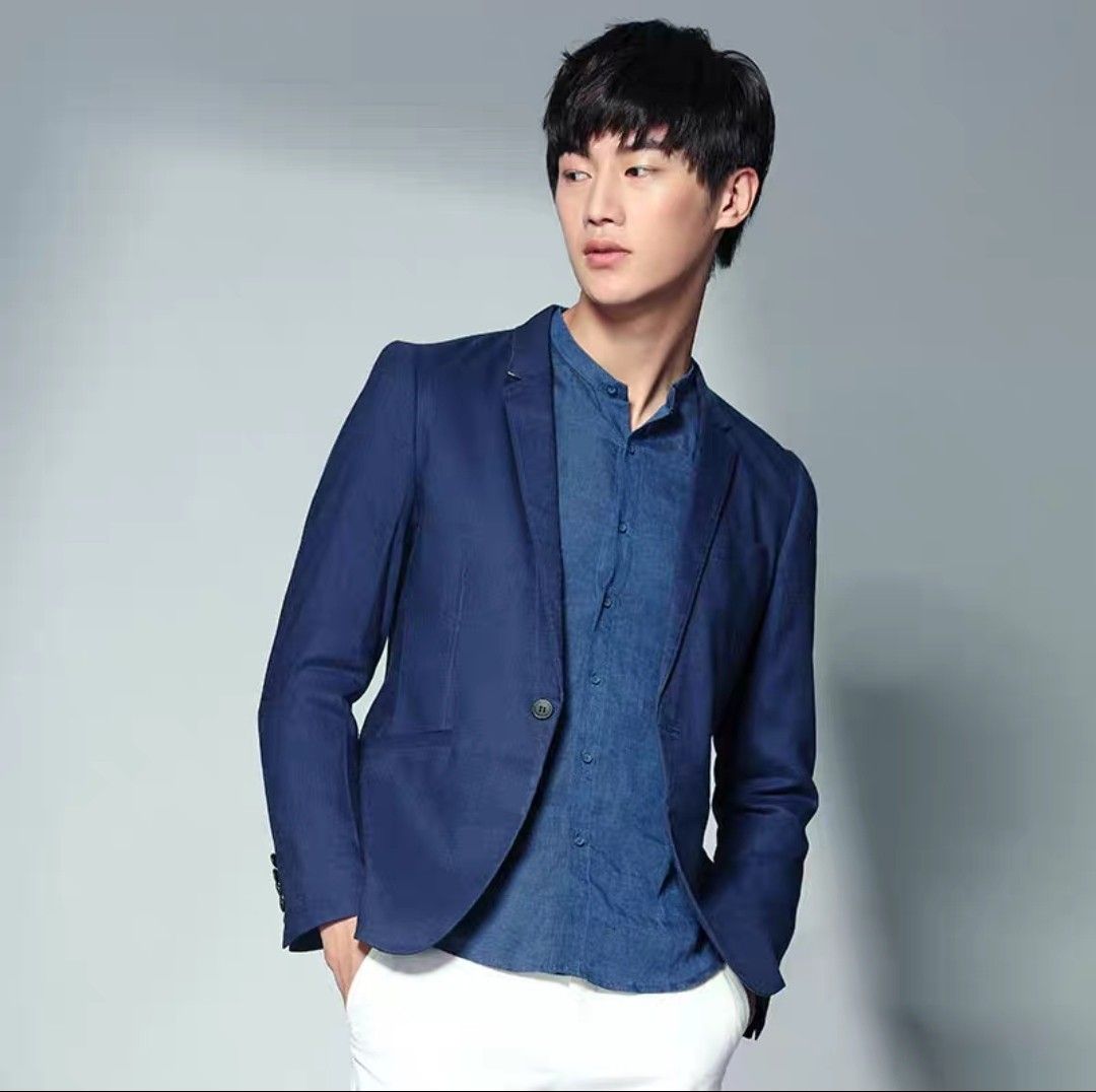 Mens blue hotsell blazer jacket