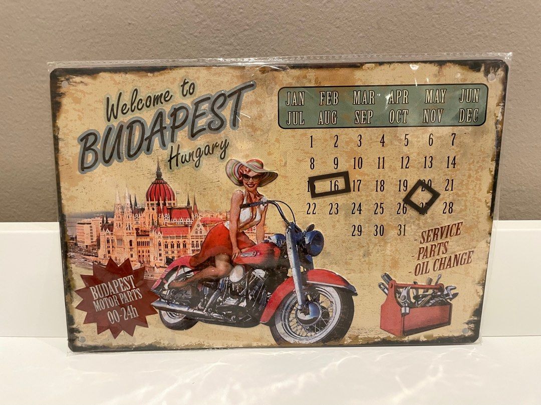 Metal Wall Calendar with Furniture & Home Living, Home Decor