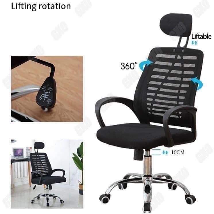 New Study Chair with Wheels SALE (Category: Chairs) located in Manila. Submitted by affordshopz (Listing ID 1199704390, Image 3). Description: COMPUTER STUDY CHAIR FURNITURE ✔️CODE-PL-02 ✔️color-black ✔️seated frame material base ✔️We use 12mm plywood for a stronger seated frame ✔️360 degrees ✔️Tilt mechanism 🤣Adjustable Height ✔️Pneumatic height adjustment ✔️150kg. Maximum weight capacity ✔️It is durable and comfortable Five Star Chrome Base 𝕄