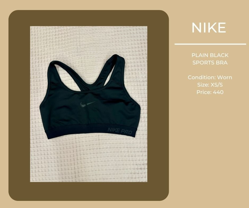 womens black nike sports bra