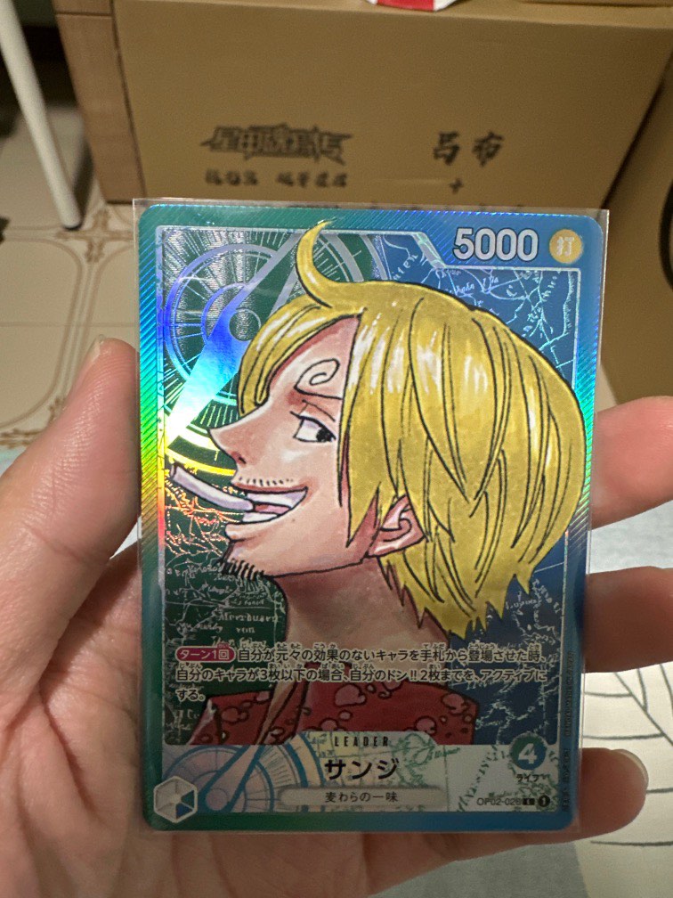 One piece OP02026 leader AA alternate art Sanji, Hobbies & Toys, Toys