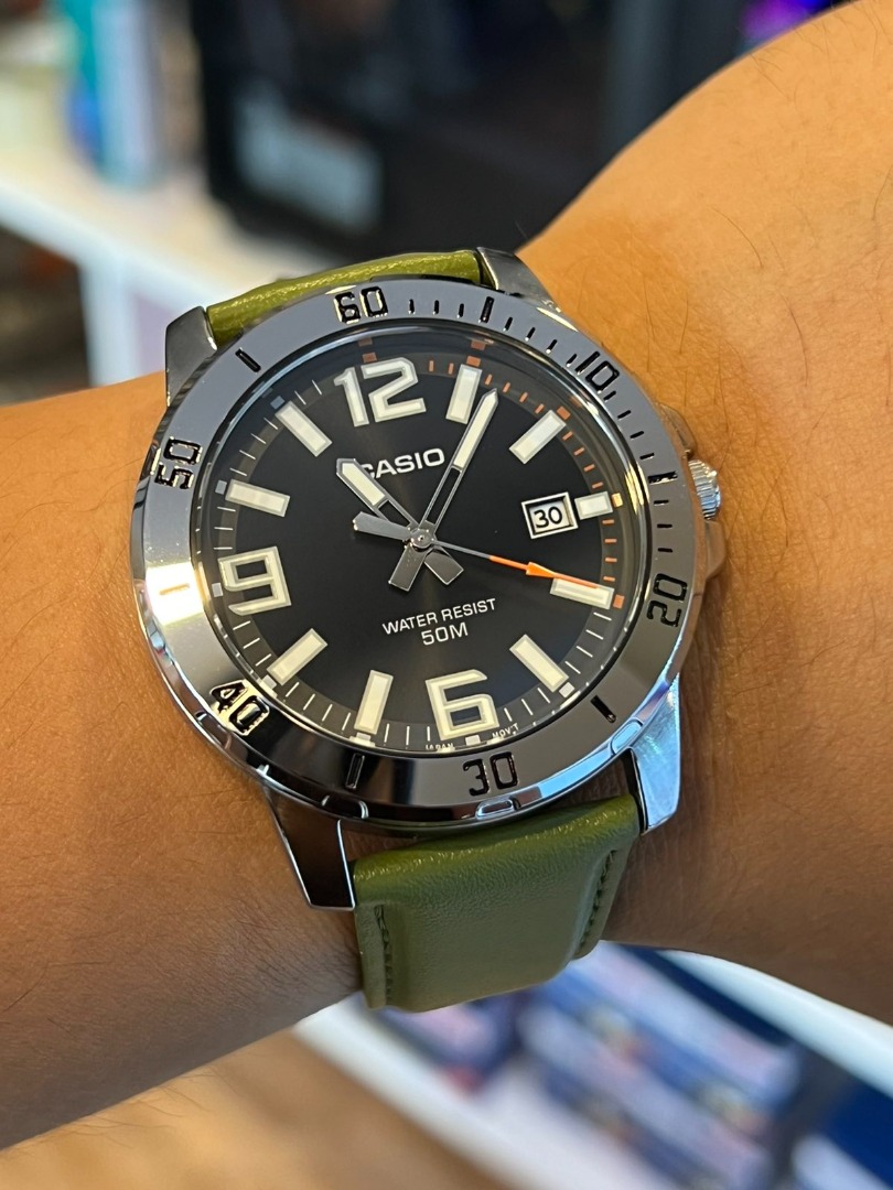 ORIGINAL CASIO Analog Men's Watch MTP-VD01L-3B / Legit Casio Vintage ...