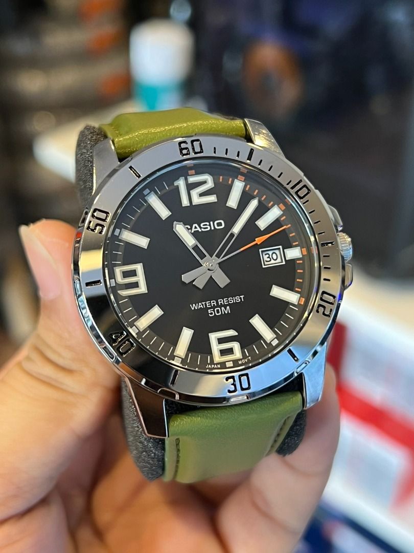 ORIGINAL CASIO Analog Men's Watch MTP-VD01L-3B / Legit Casio Vintage ...