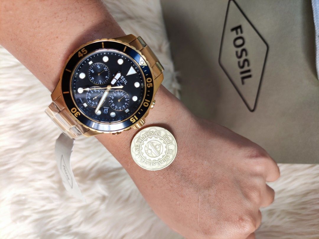 Original Fossil FS5727 Gold tone Stainless Steel Watch, Men's Fashion ...