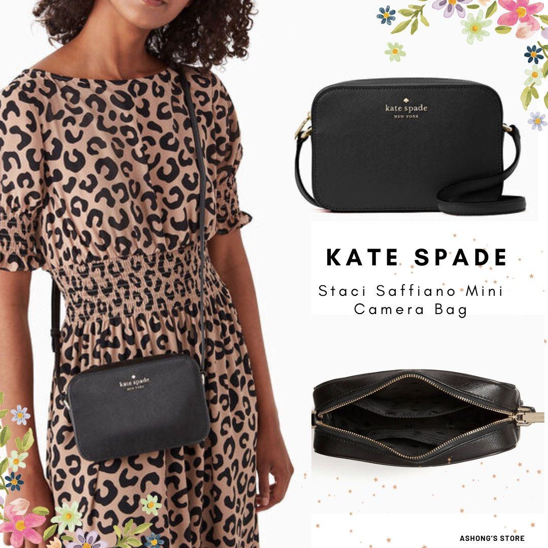Kate Spade Staci Mini Light Rose Saffiano Leather Camera Bag