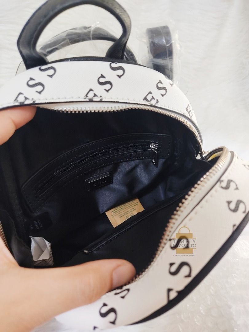 ORIGINAL Twoway Guess Willie Logo Backpack/Sling bag White, Women's Fashion, Bags & Wallets