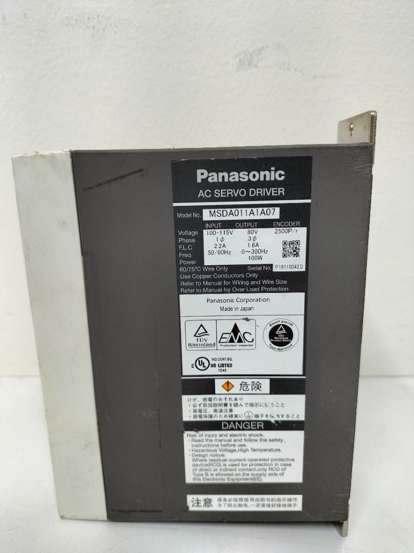 Panasonic MSD 011A1A07 AC Servo Motor Driver VAC 100115v, Computers