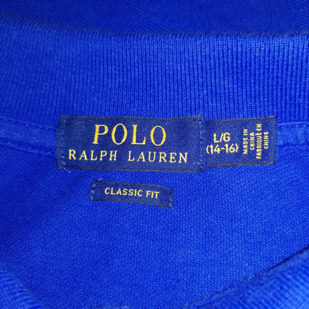 Polo Ralph Lauren Big Pony Poloshirt (Blue) Large L25 x W20 ...