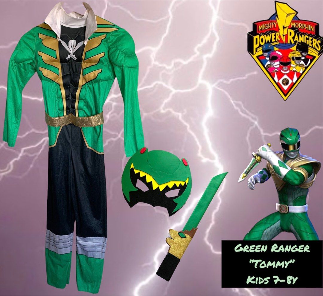 Power Ranger Costume/kids 78y/Green Ranger Tommy/Set, Babies & Kids, Babies & Kids Fashion on