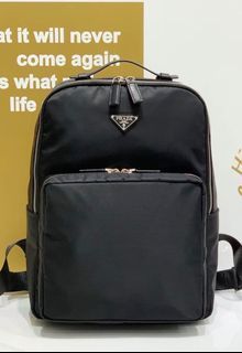 Prada Black Backpack Nylon & Leather ~ New & Never Used ~ Medium ~ 1BZ026 ~  Rare