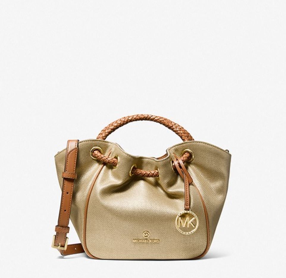 PRE-ORDER] Michael Kors Montauk Small Metallic Cotton Canvas Crossbody Bag,  Luxury, Bags & Wallets on Carousell