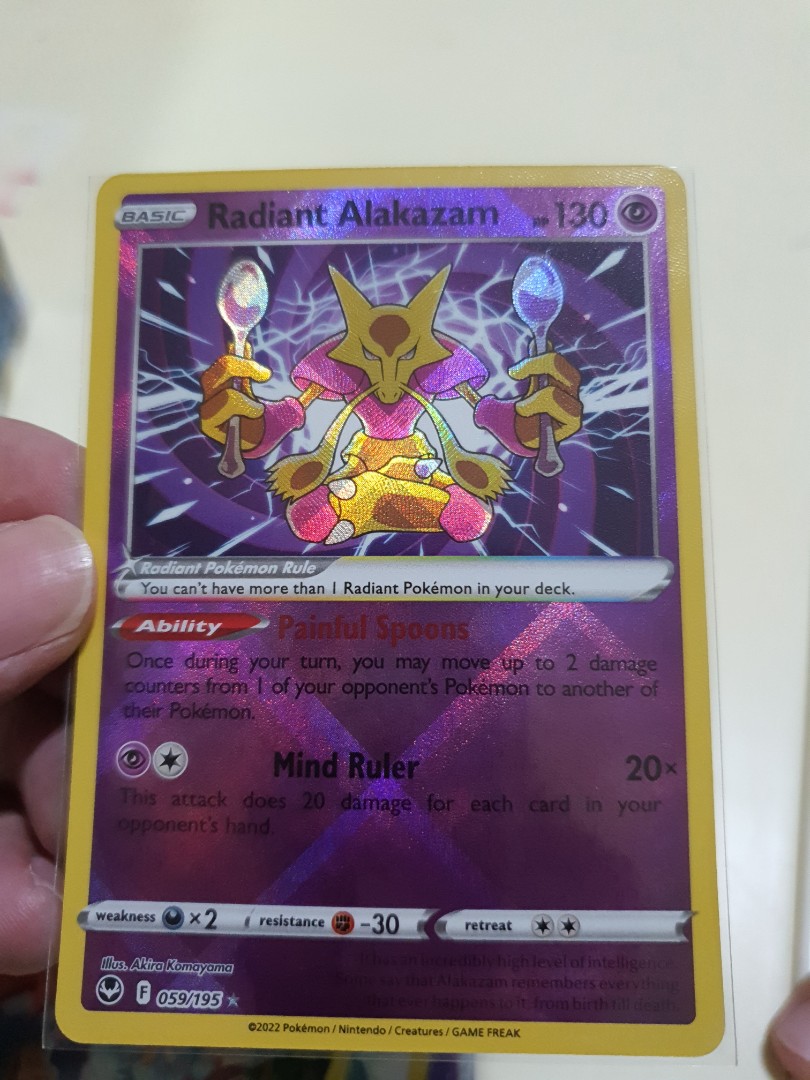 Pokemon Radiant Alakazam, Hobbies & Toys, Toys & Games on Carousell