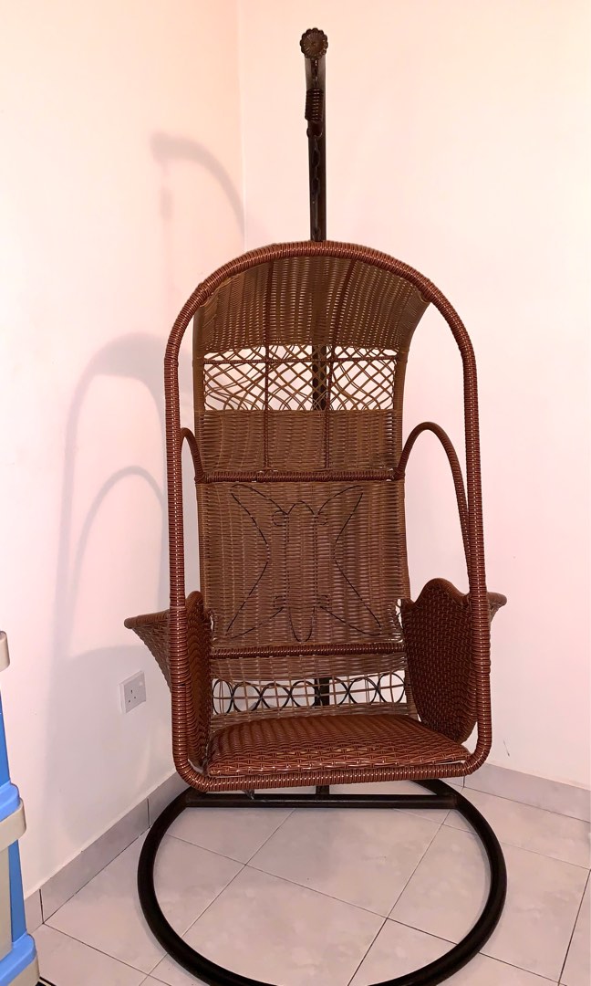 Rattan Swing Chair, Furniture & Home Living, Furniture, Chairs on Carousell