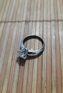 Real Moissanite Ring Set in 925 Sterling Silver