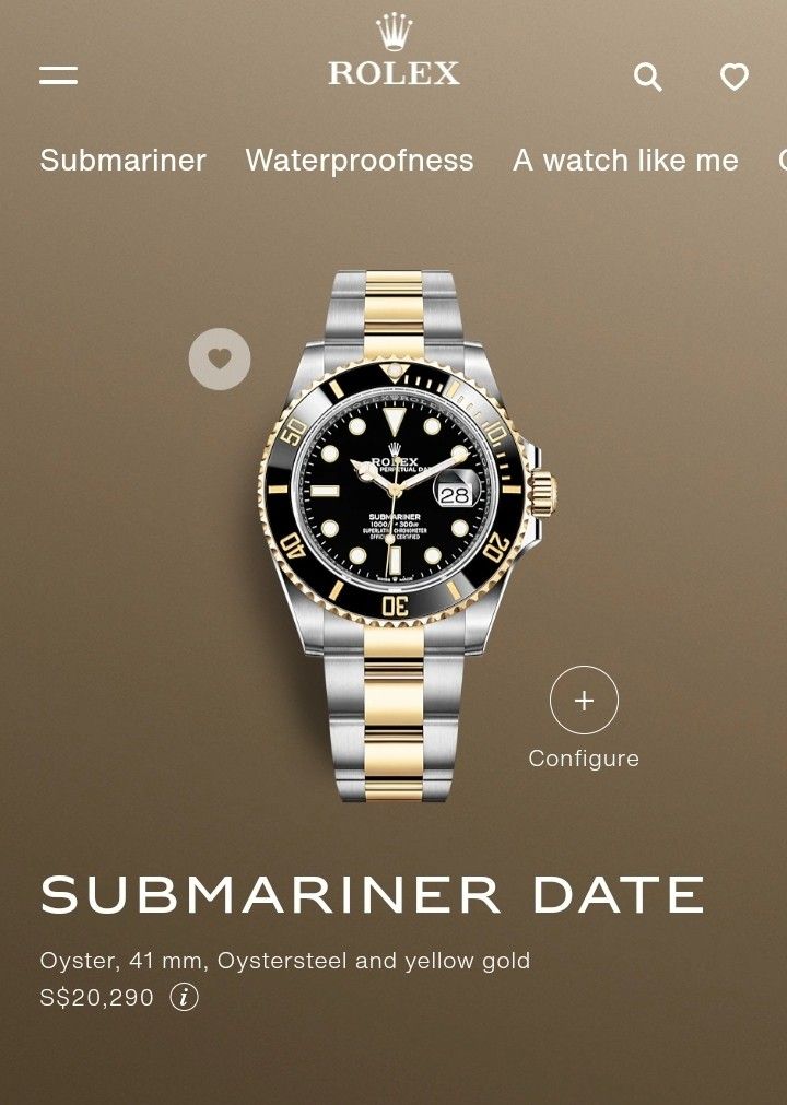 Rolex sub half gold discount