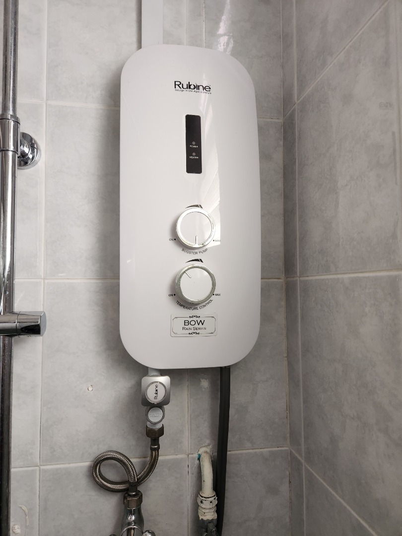 Rubine Instant Water Heater with Rain Shower pump, TV & Home Appliances