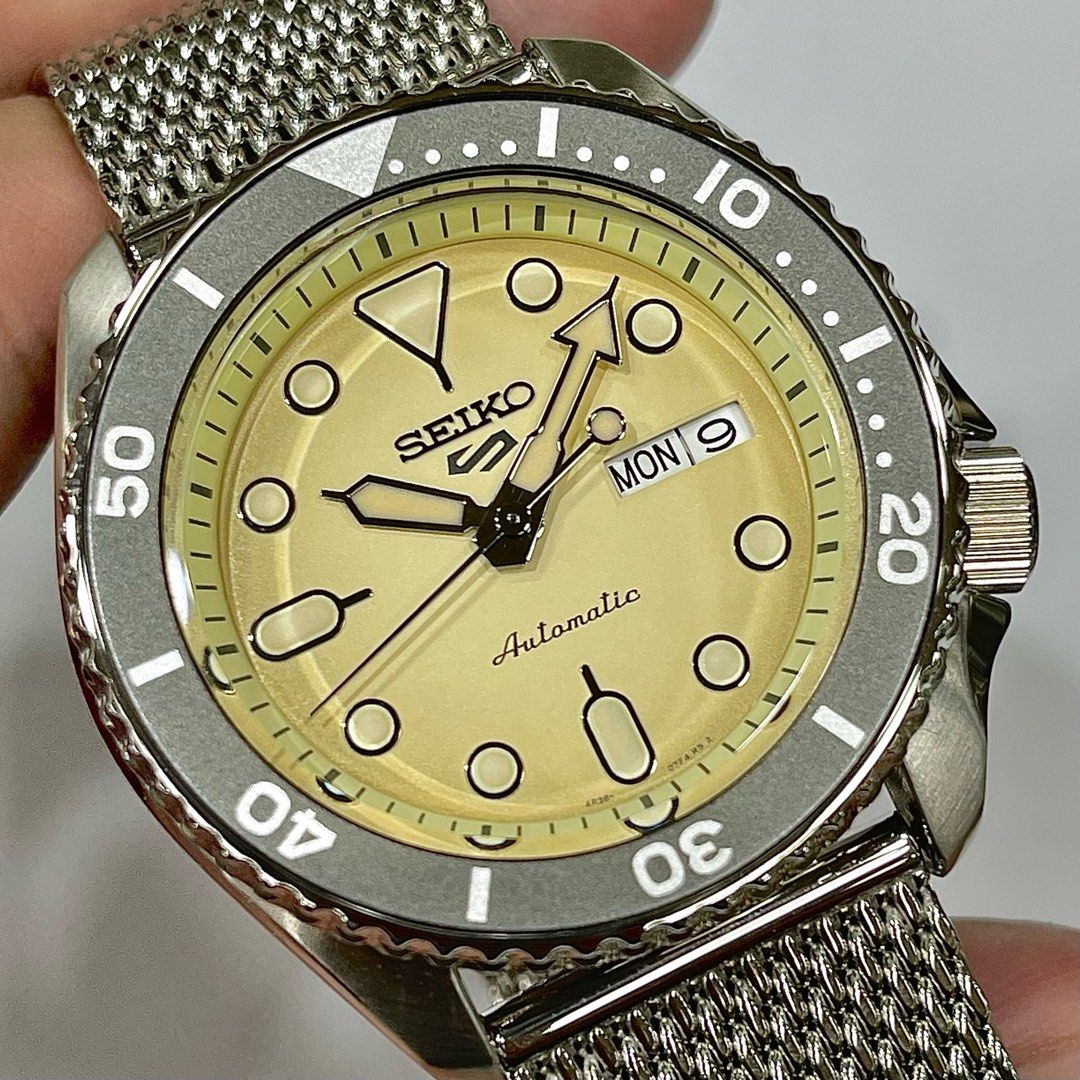 Seiko Cream Beige Champagne Dial on mesh strap SRPD67K1, Men's Fashion,  Watches & Accessories, Watches on Carousell