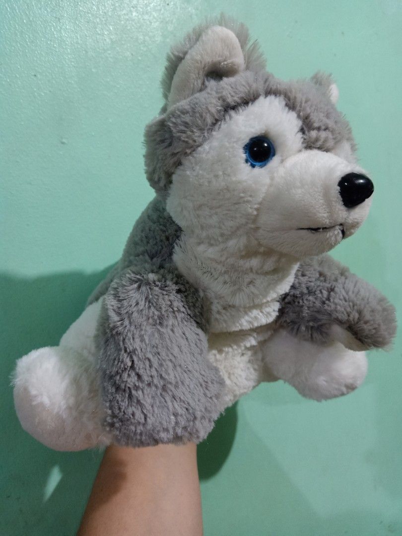 SIBERIAN HUSKY DOG HAND PUPPET, Hobbies & Toys, Toys & Games on Carousell