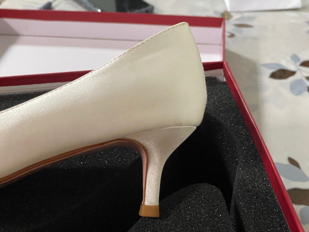 White silk heels hotsell