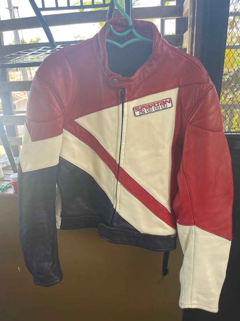 Spartan 2000 motorcycle leather jacket Men s Fashion Coats