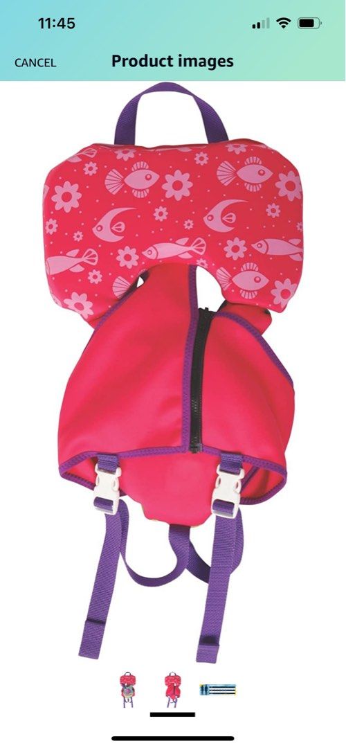 Stearns infant puddle jumper sales hydroprene fish print life jacket