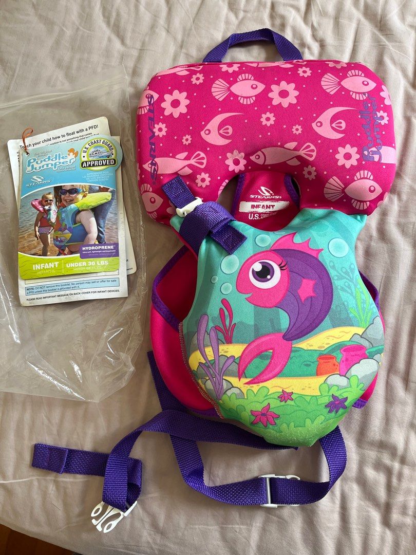 Stearns Infant Puddle Jumper Hydroprene Fish Print Life Jacket