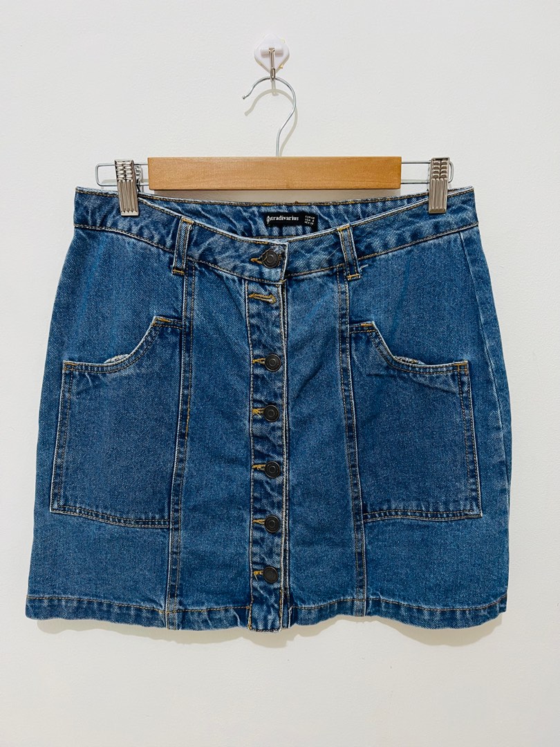 Stradivarius Denim Skirt (US 8), Women's Fashion, Bottoms, Skirts on