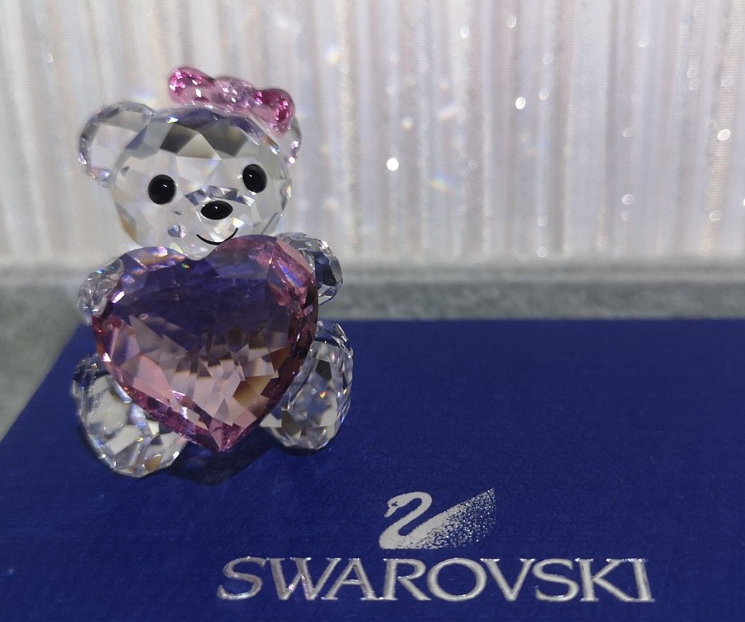 SWAROVSKI Krisベア Pink Heart - 家具・インテリア