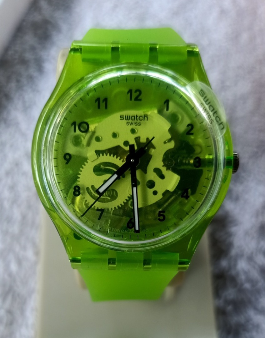 Swatch Lemon Flavour Quartz Transparent Dial Watch - GG227 , Men's ...