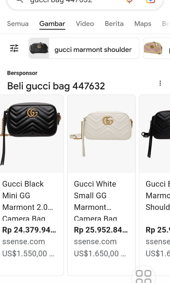 Tas GUCCI Selempang Sling bag Clutch Handbag Lengkap nomor seri