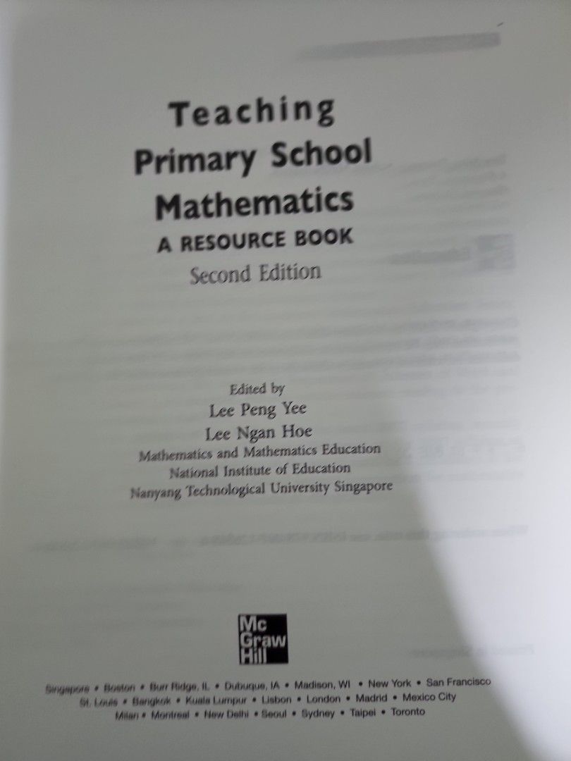 Teaching primary school mathematics- a resource book, Hobbies & Toys ...