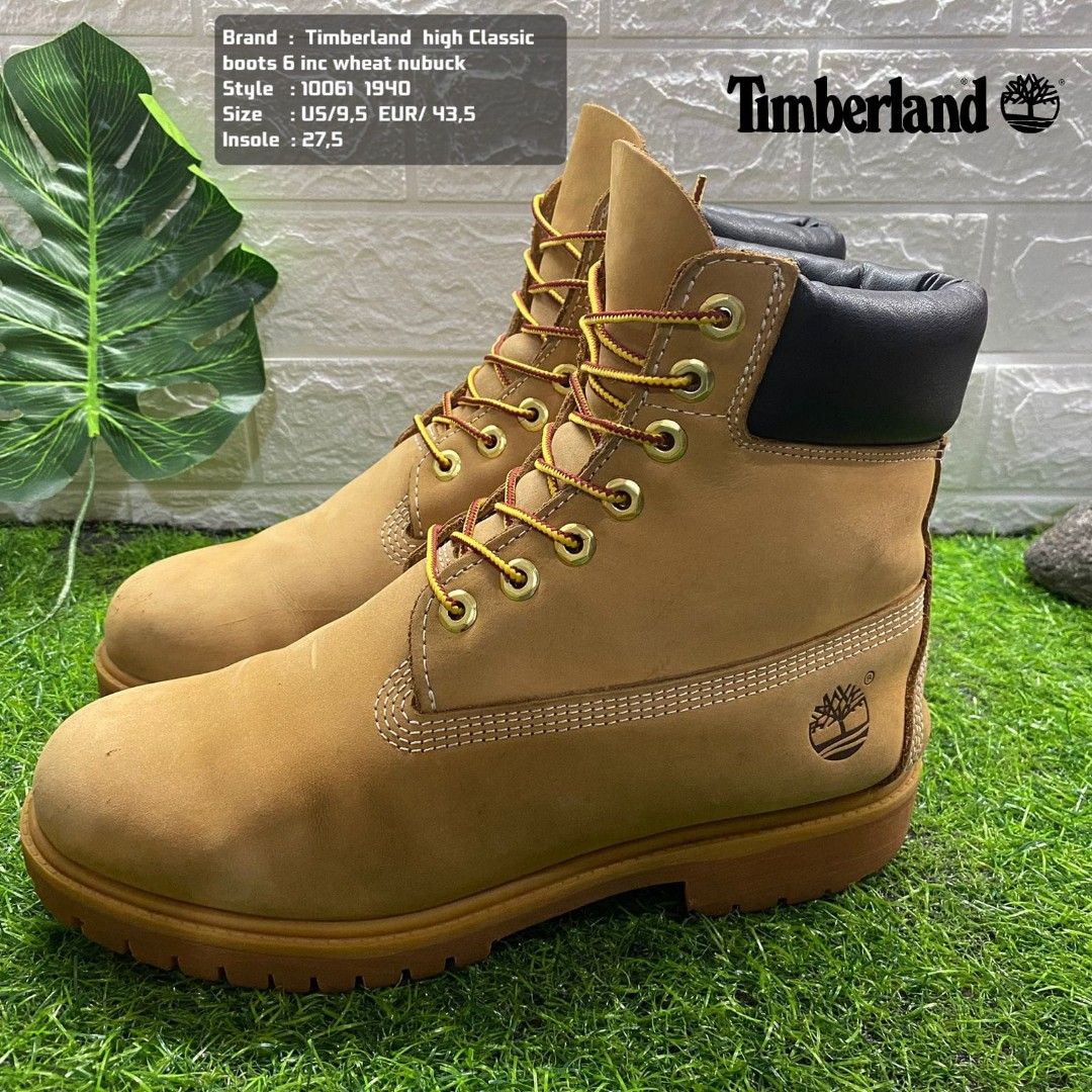 Timberland 10061 1940 Boots 6 inc Wheat Nubuck Size 43 5 27 5cm Fesyen Pria Sepatu Sepatu Boot di Carousell
