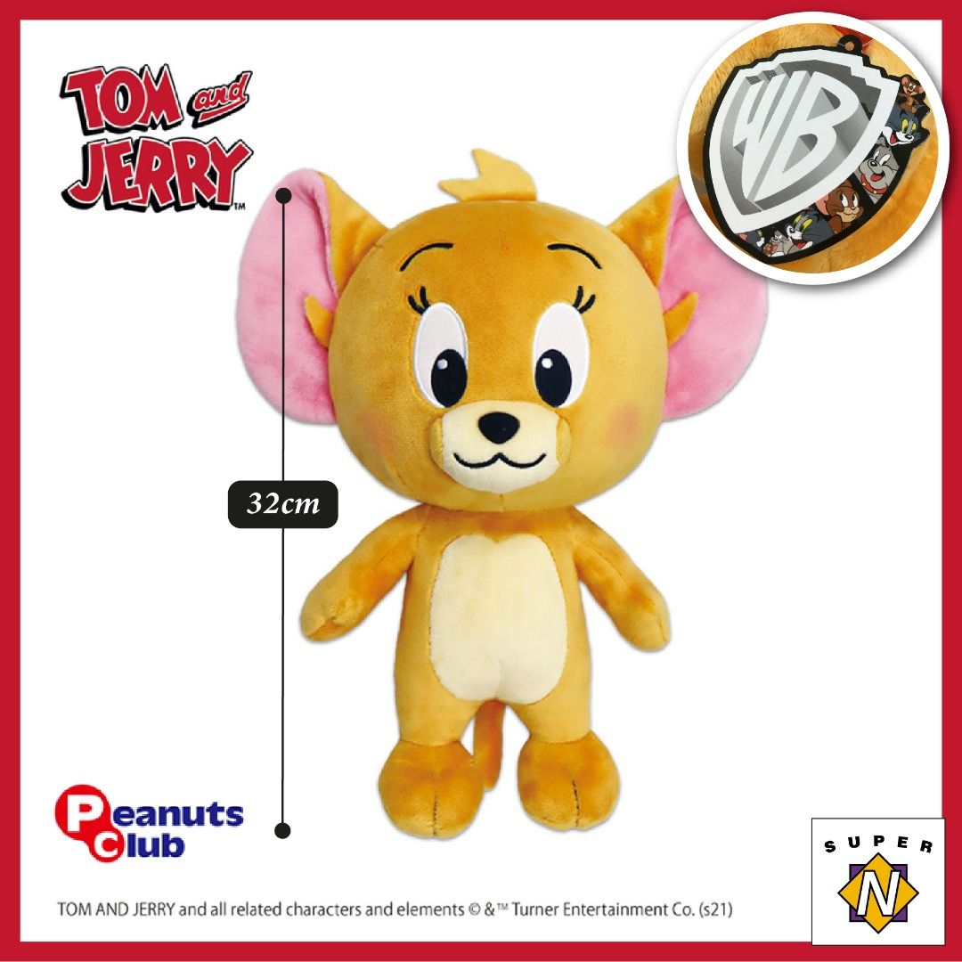 Tom and Jerry Jerry Premium Big Plush Toy by Peanuts Club Japan
