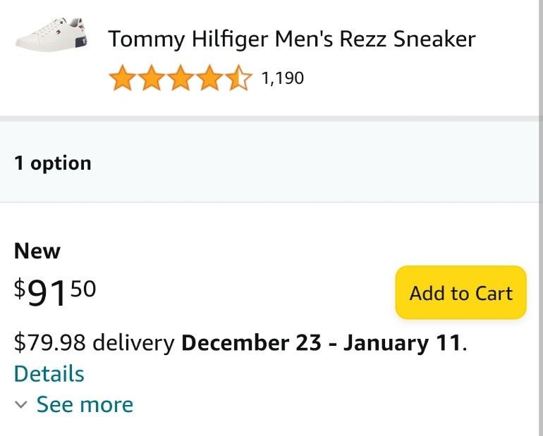 Tommy Hilfiger Men's Rezz Sneaker