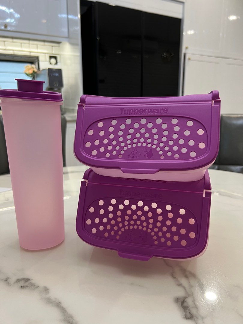 Tupperware Garlic Keeper and Oil Dispenser, Furniture & Home Living, Kitchenware & Tableware