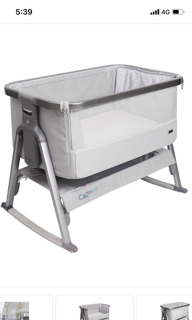 Tutti Bambini Cozee Air Bedside Crib (with Rocking Feet), Babies & Kids