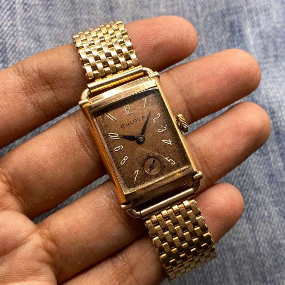 Bulova 14k gold 2025 watch vintage