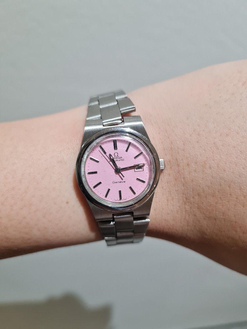 Vintage omega ladies pink watch