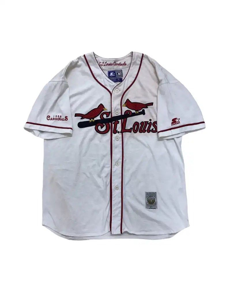 Vintage MLB Starter St Louis Cardinals Starter Pinstripe Baseball Jersey  Size XL