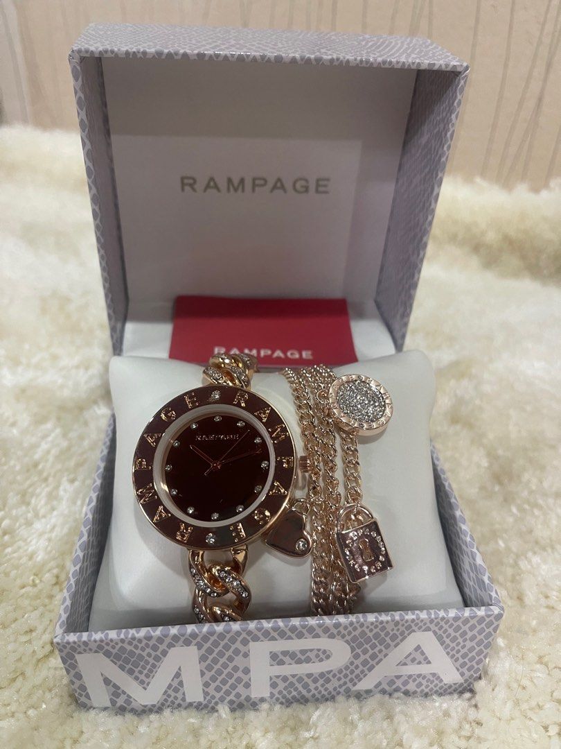 Rampage watch and bangle on sale set