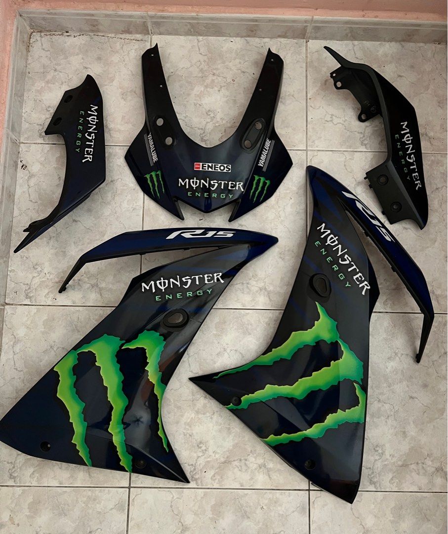 Yamaha R15 v3 Monster Energy edition coverset parts Motorcycles