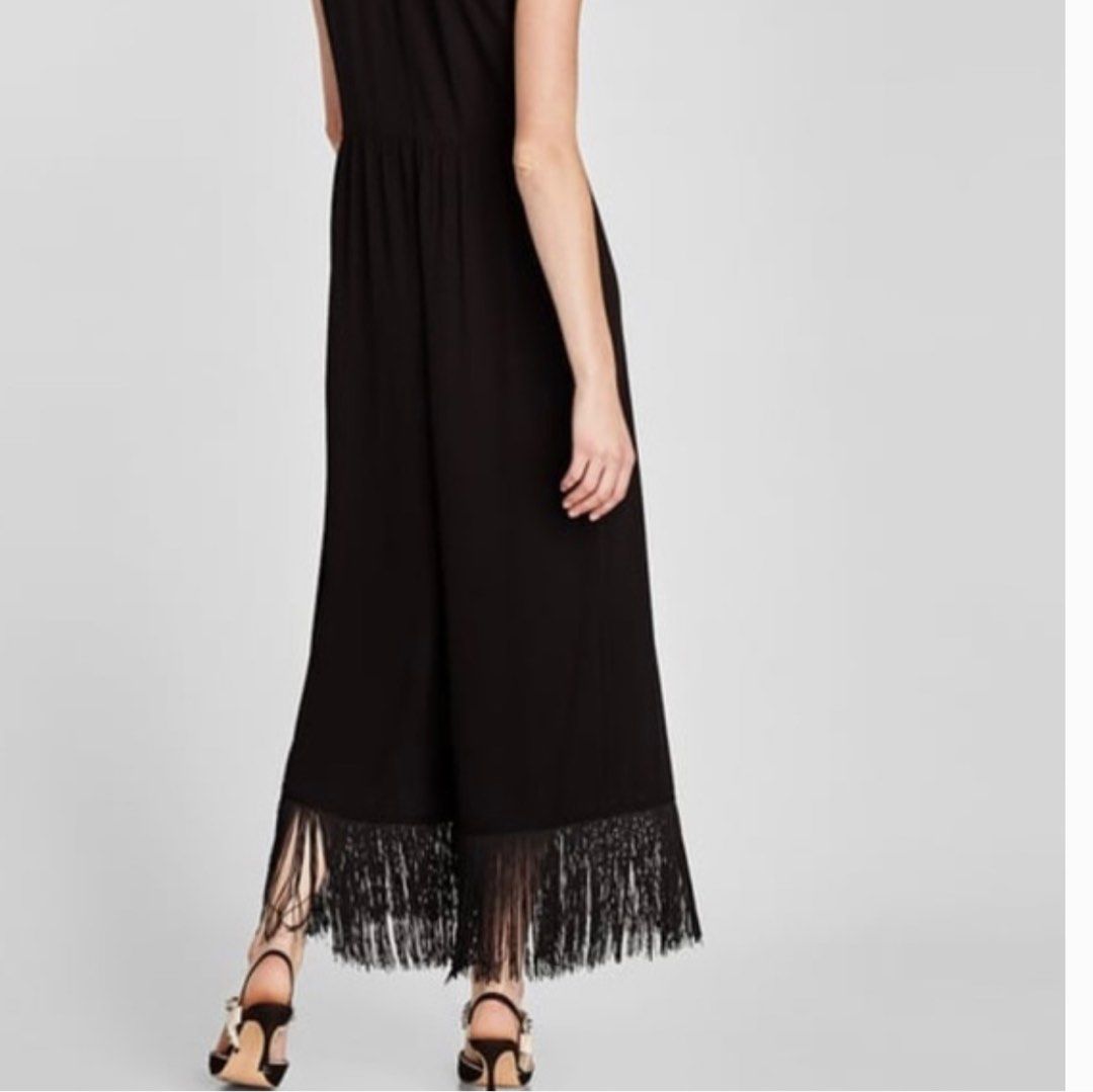 Fringe shop jumpsuit zara