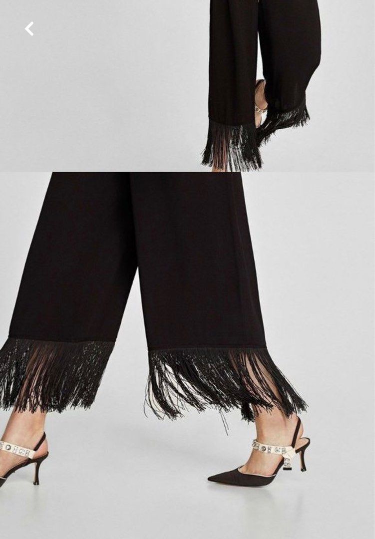 Fringe jumpsuit deals zara
