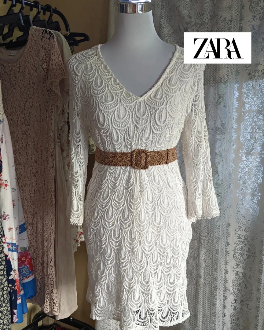 ZARA Crochet dress, Women's Fashion, Dresses & Sets, Dresses on Carousell