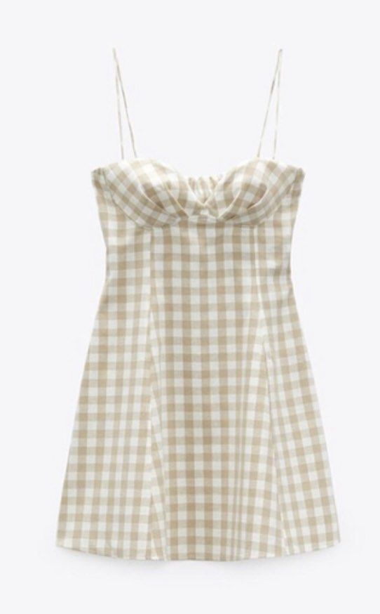 Zara Gingham Dress Original, Women's Fashion, Dresses & Sets, Dresses on Carousell