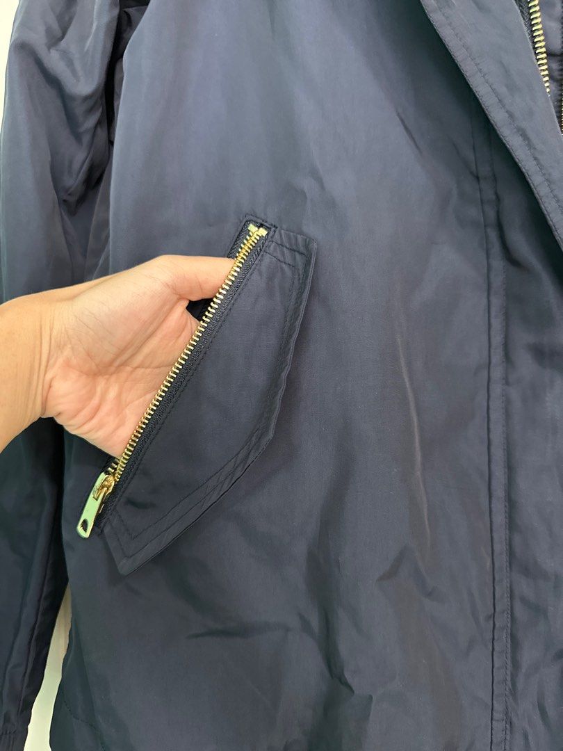 Zara Windbreaker in Navy, Women's Fashion, Coats, Jackets and Outerwear