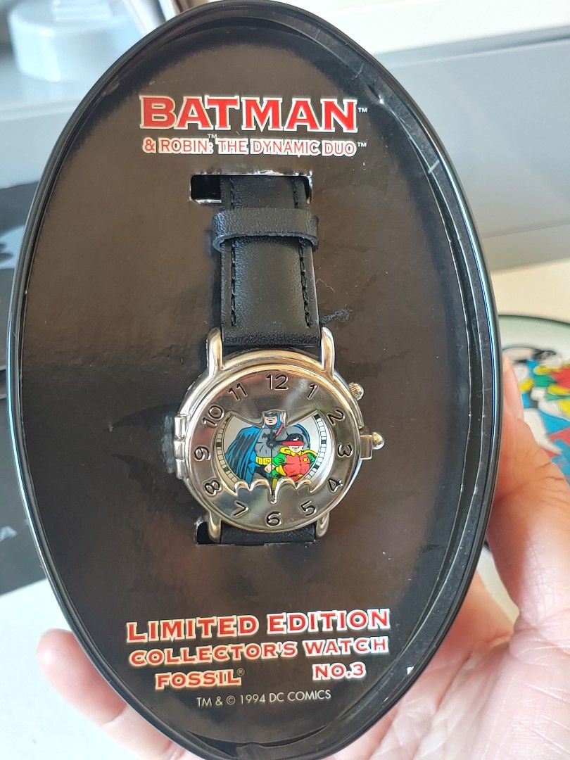 1994 vintage Fossil x Batman and Robin Dynamic Duo limited edition