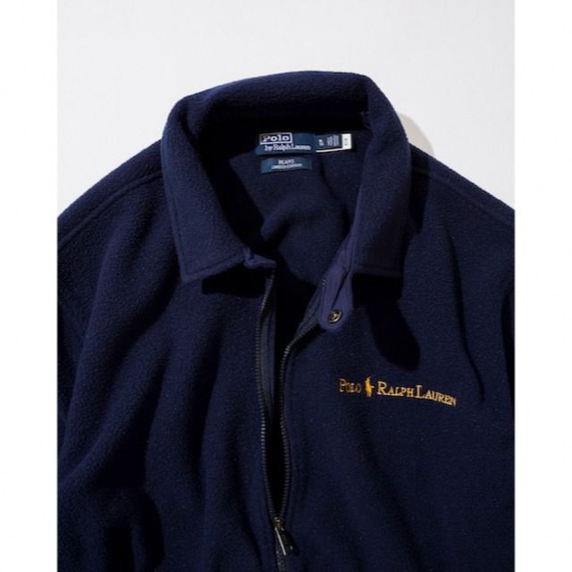 日本BEAMS × POLO RALPH LAUREN 限定深藍色搖粒絨Fleece 長袖外套, 男 
