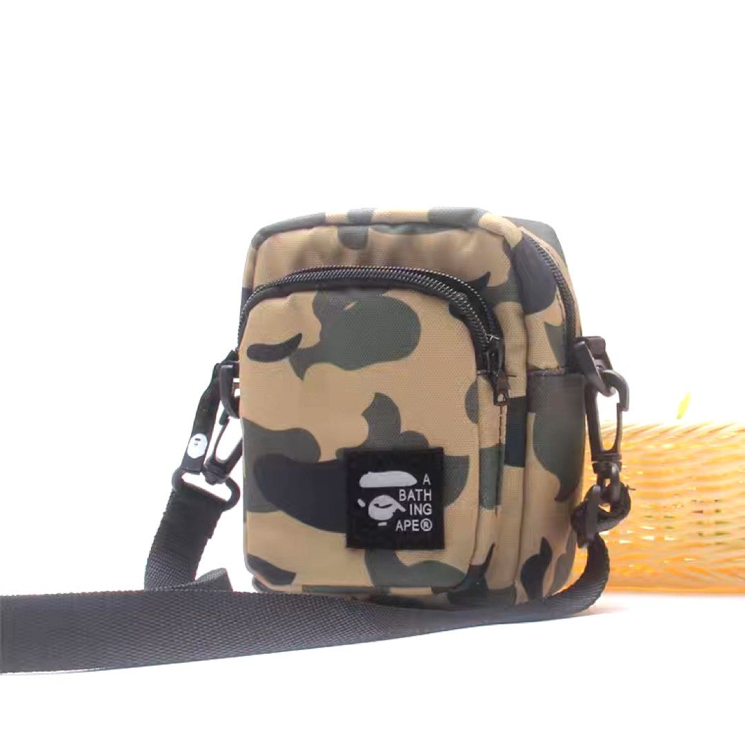 A Bathing Ape Sling bag | Waterproof Bape Casual Camouflage Cross-body Bag | Ape Style Square