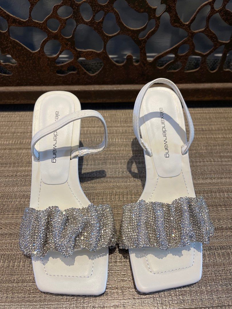 Alexander wang white heels on sale